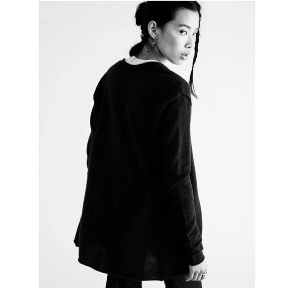 Free People Wear It Well Cashmere Cardigan (XS) in Black NWOT - Picture 3 of 10